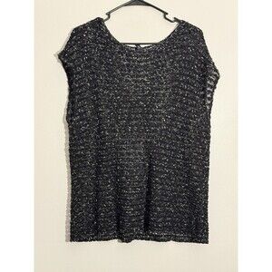 Eileen Fisher Loose Knit Italian Yarn Sweater Corpcore wear to work preppy basic